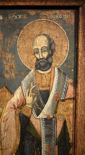 Religious Antiques  - Saint Peter and Saint Paul   Greek icon 18th century